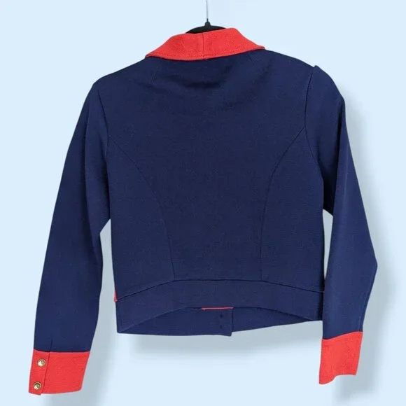 Vintage Red, White, & Blue Colour Block Top - Picture 6 of 8